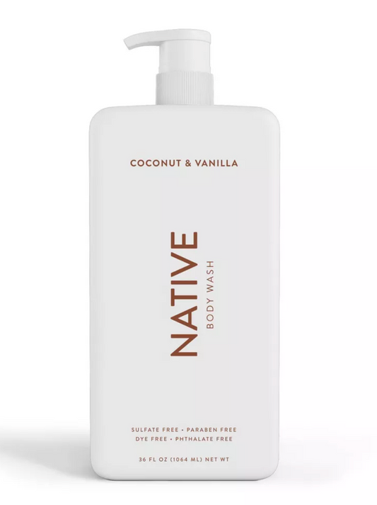 Native Coconut & Vanilla Body Wash - 36 fl oz